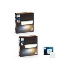 Philips Hue - 2x Aurelle Hue Panel  30x30cm + Hue Bridge - Bundle - Fri fragt og klar til levering - Prismatch - Hvid