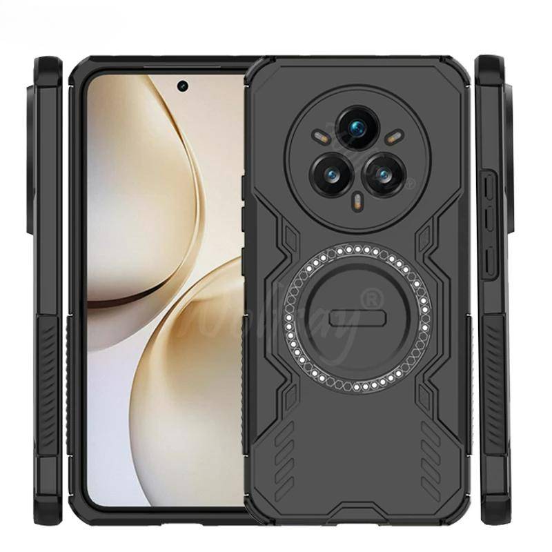 Pansarfodral För Realme 14 Pro Plus Magnetisk Adsorption Trådlös Laddningsskydd För Realme 14 Pro Fodral För Realme 14 Pro Plus Fodral blå