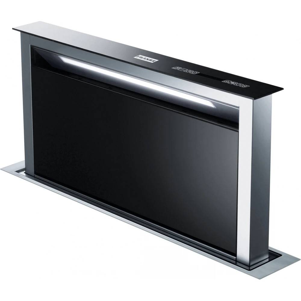 Downdraft FDW 908 Bänkfläkt, rostfritt stål med svart glas