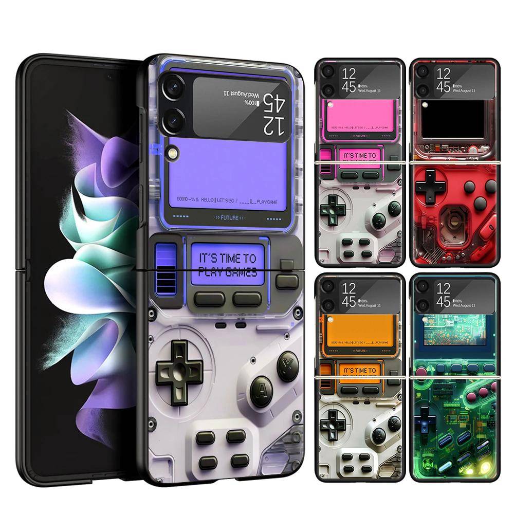 Spelkonsol Mode Pojke Telefonfodral För Samsung Galaxy Z Flip 7 6 5 4 3 5G Cover ZFlip7 ZFlip6 ZFlip4 ZFlip5 ZFlip3 Coque Funda