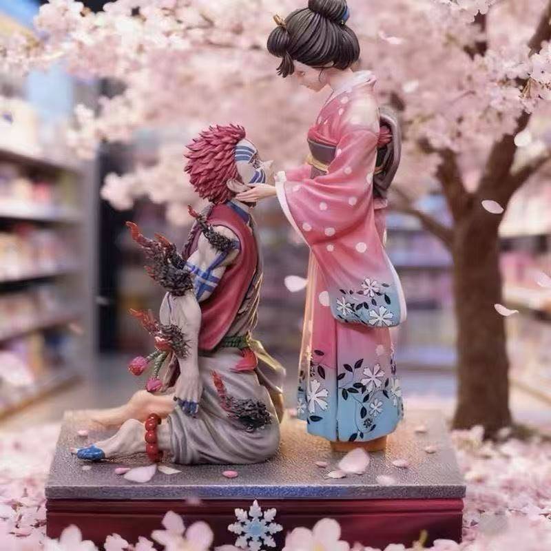 Anime Demon Slayer Akaza Figure Koyuki Action Figures Kimetsu No Yaiba Statue Collection Model Toys Gifts