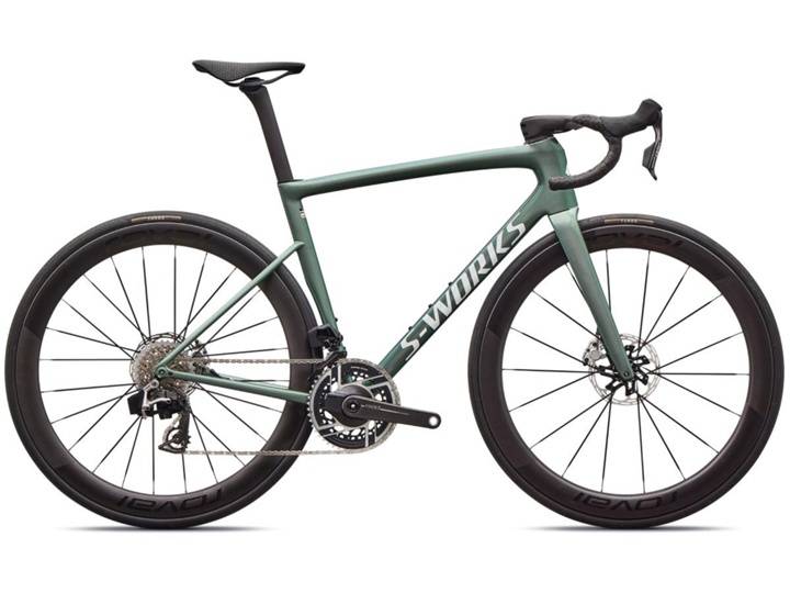 Specialized S-Works Tarmac SL8 SRAM Red AXS Racercykel Gloss Premium Fjord Metallic - Ramstorlek 49 -