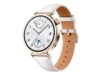 (ComputerSalg) Huawei Watch GT 5 smartklocka 41 mm 1,32 AMOLED 466 x 466, guld, vit rem