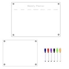 Magnetisk tavla – magnetisk anteckningsbräda, elegant akrylwhiteboard | magnetisk veckoplan skrivbräda, bärbart magnetiskt kylskåp torr radering kalender för vägg, skola, kylskåp, hem, kontor