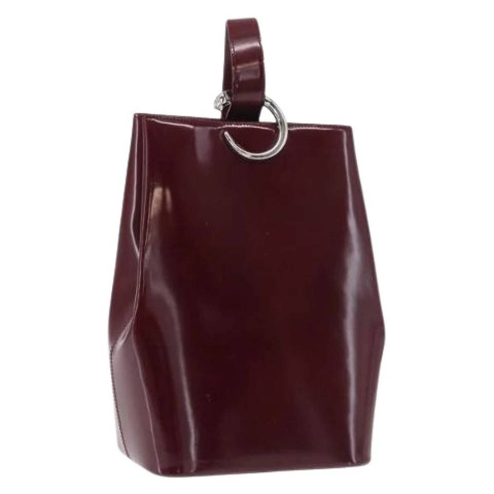 Cartier Vintage Pre-owned Leather Shoulder Bag - Vintage - Dame - Rød - ONE SIZE - Uld