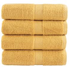 Premium gästhanddukar SOLUND 4 st guld 30x50cm 600gsm