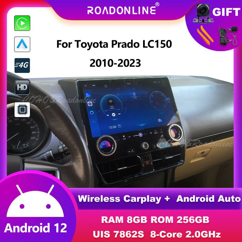 Android audio For Toyota Prado LC150 2010-2023 Android 15 Octa Core 8+256 Car Multimedia Player car intelligent systems