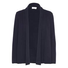 DAVIDA CASHMERE Rollerneck Cardigan |Navy |M