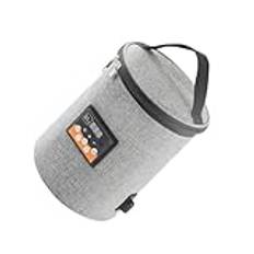 Babyflaska värmare mat uppvärmning kasse temperaturvisning kopp förvaringsväska picknick stor kapacitet matning USB handväska bil resa, flerfärgad, 15.5*20cm