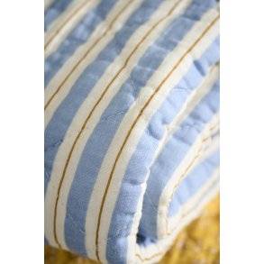 Quilt tæppe - sand m/sienna striber