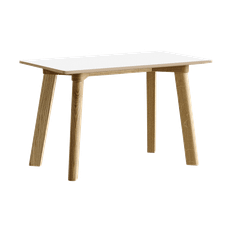 HAY CPH215 Deux 2.0 bänk 75 cm Pearl white-lacquered oak - Vit