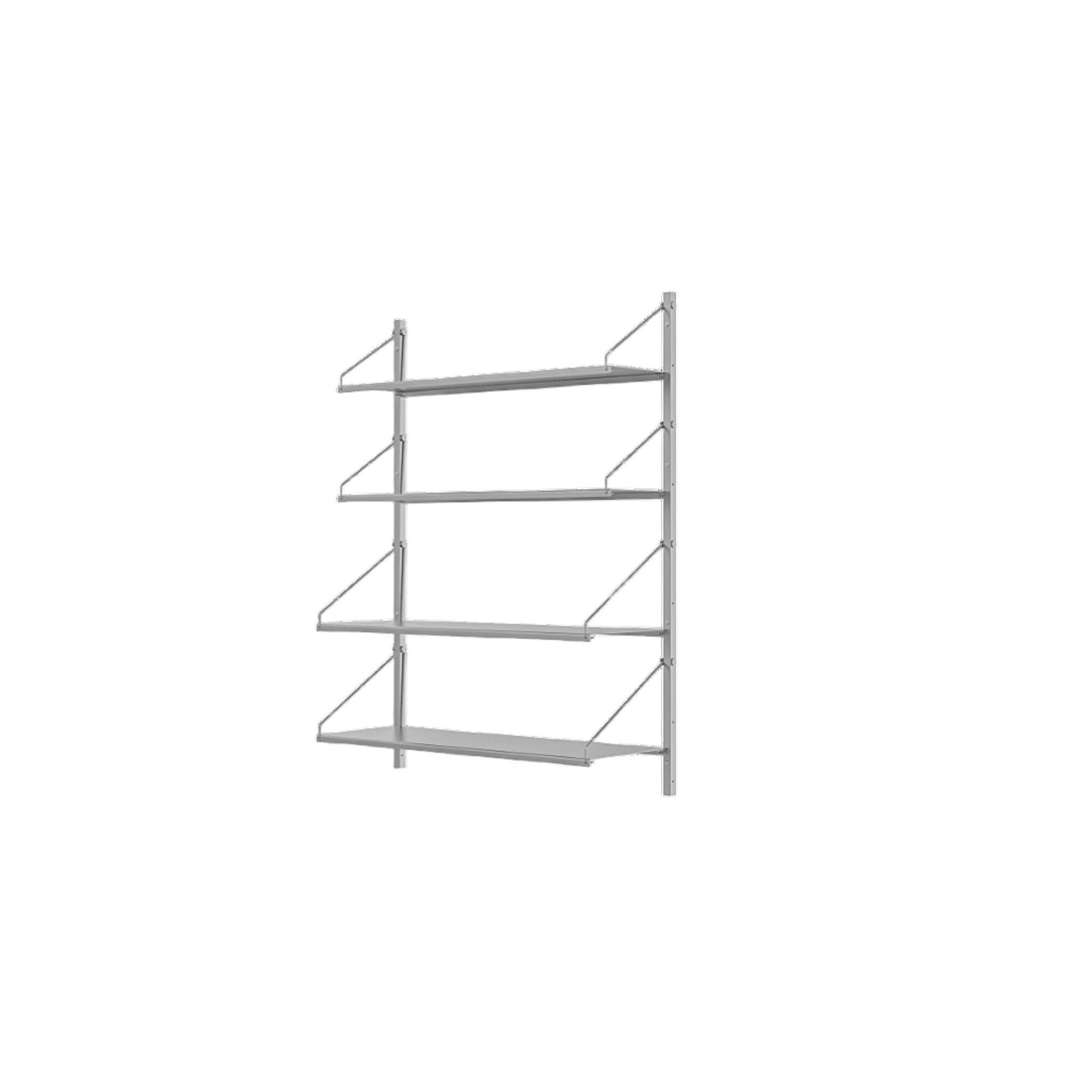 Shelf Library Single Section Reol 108,4x80 Rustfri Stål.