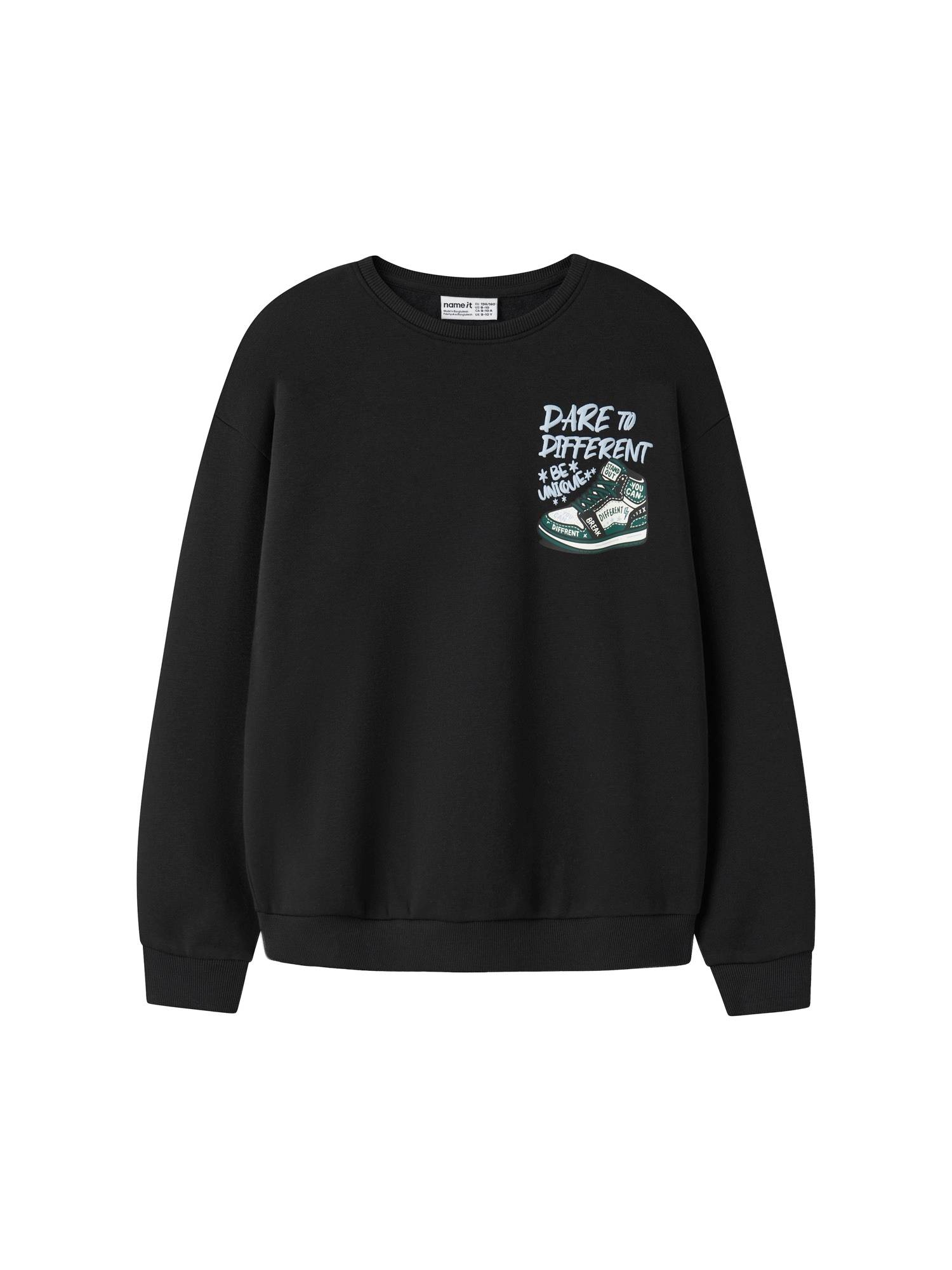 NAME IT Sweatshirt 'NKMNEO' elfenben / pastellblå / grön / svart