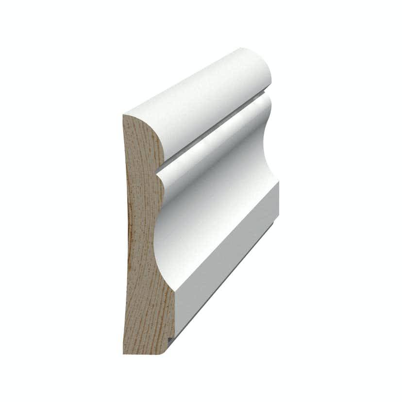 Golvlist Grimslöv Trä List 15x69 mm Allmoge Vit