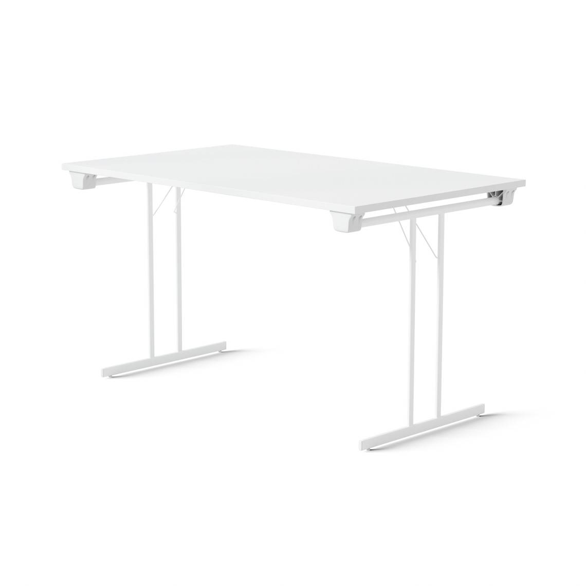 Klapbord Dinner Style, Størrelse 120 x 70 cm, Bordplade Hvid, Stativ Hvid
