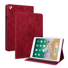 Læderetui Sommerfugle Apple iPad 9.7 6th Gen (2018) Rød