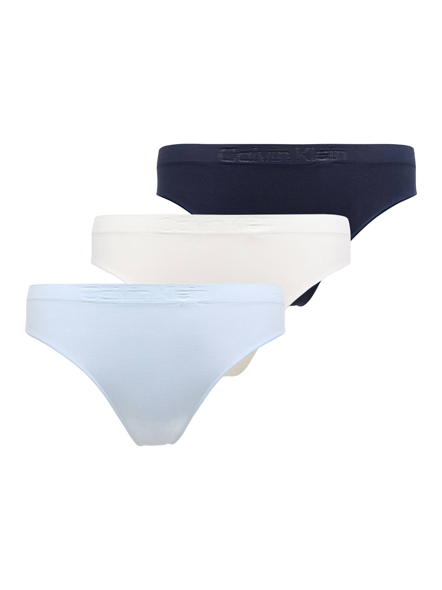 Calvin Klein Underwear String marinblå / pastellblå / vit