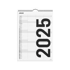 KALENDER MAYLAND 2025 25066520 FAMILIEKALENDER BLACK & WHITE 3 KOLONNER 24X34CM