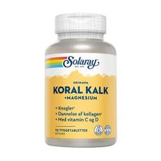 KoralKalk med vit. C og D tyggetablet | 90 tab | Solaray