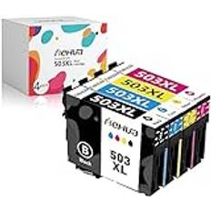 hehua 503XL bläckpatron kompatibel för Epson 503XL bläckpatroner Multipack bläckpatroner för Epson Expression Home XP-5200 XP5200 XP-5205 XP5205 Workforce WF-2960DWF WF2960 WF-2965DWF WF2965 (4 Packs)