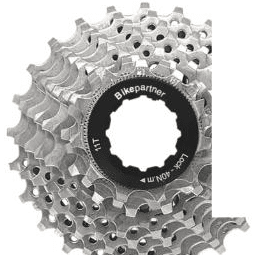 Sampak Bikepartner 9sp 11-25t Road med KMC X9 1/2x11/128" sølv/grå 114led kæde 11-12-13-15-17-19-21-23-25t.