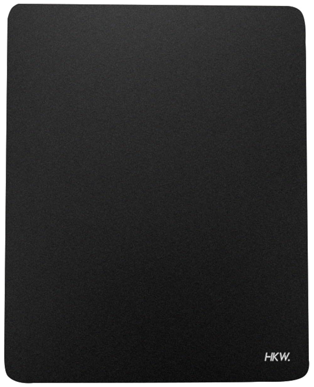 Gaming Glass Mouse Pad with 250x200x4mm Black quiet special glass surface for improved accuracy and rounded easy to clean HKW. Anti-Slip Durable, svart