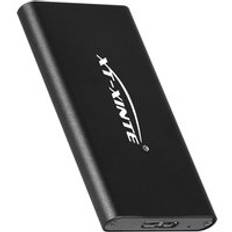Xt-xinte mini msata till usb 3.0 hdd hårddisk extern kapsling hårddiskadapterfodral för msata ssd-fodral - Svart