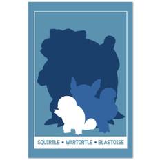 Squirtle - Wartortle - Blastoise - Poster - 60X90 cm / 24X36?