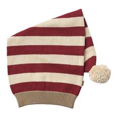 Wheat Nissehue - Strik - Red Stripe - Wheat - 48-51 cm - Nissehue