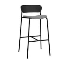 &Tradition - Pavilion AV10 - Black Lacquered Oak - Fabric cat.2 - Fiord 171 - Barstolar & barpallar - Anderssen & Voll - Metall/Trä