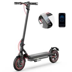 iScooter W7 8,5-tommer elektrisk scooter - 650W motor, 25 km+ rækkevidde, dobbelt affjedring, APP-forbindelse, sort