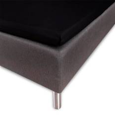 Formsydda lakan 90x210x8 cm - Svart - 100% bomullssatin - Lakan för bäddmadrass (90x210 cm)