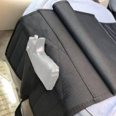 Under Seat Concealment Holster with Spare Pouch for Car Office Desk Seat svart