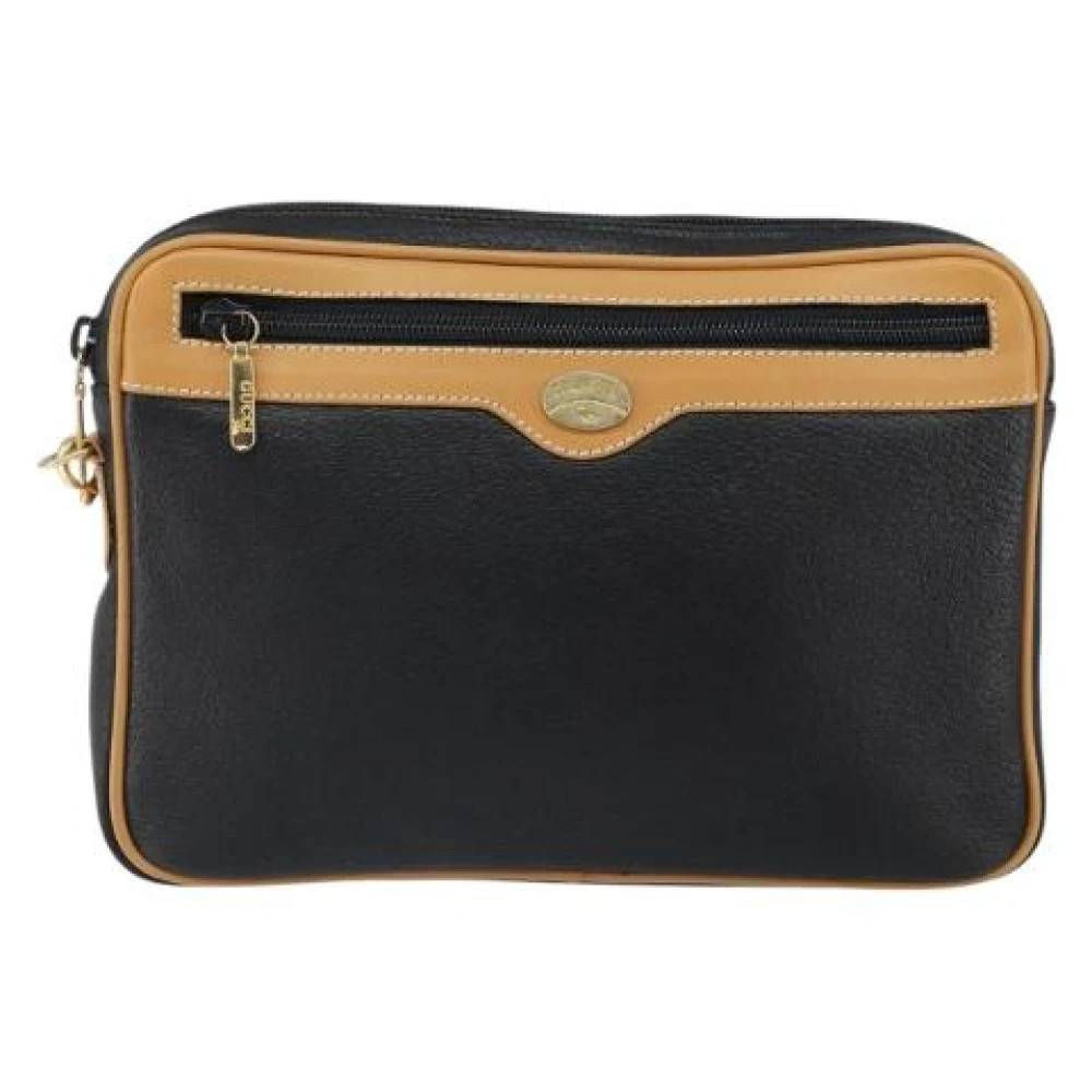 Gucci Vintage Pre-owned Vintage Clutch Taske - Vintage - Dame - Sort - ONE SIZE - Læder