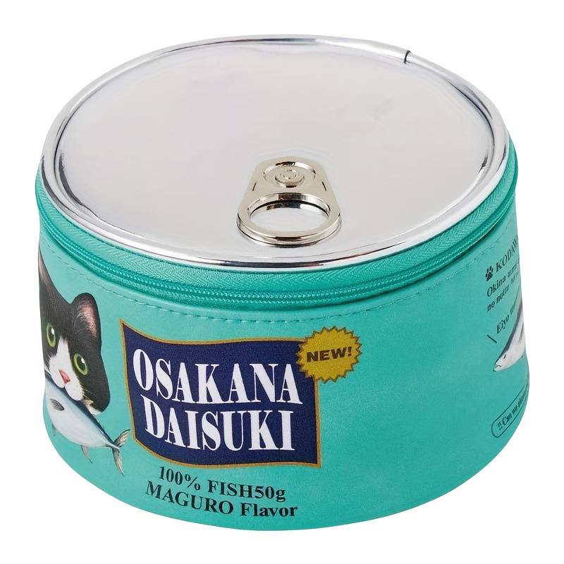 Ladies' Sardine Can Travel Cosmetic Bag - Cute Organizer Suitable For, Weekend Trips & Daily, Portable Cylindrical Pouch With Sardine Can, /// Storage Bag For