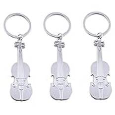 Holibanna 3St Violin Corkscrew Bag Hanging Decors Bottle Opener Keychain Key Chain Pendants Beer Opener Keychain Musical Instrument Pendant Hanging Pendant Bottle Opener Keyring