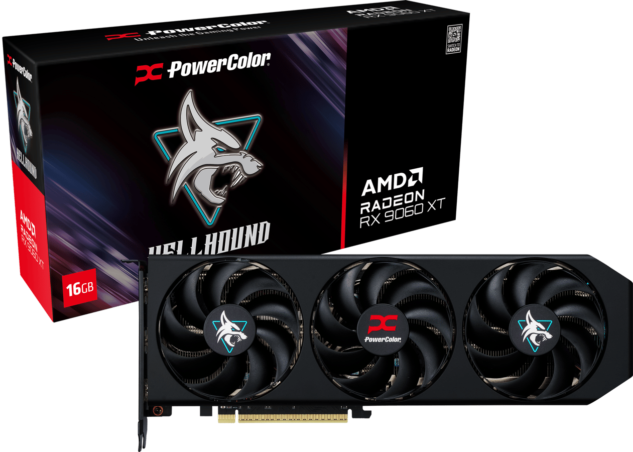 PowerColor Radeon RX 9060 XT 16GB Hellhound