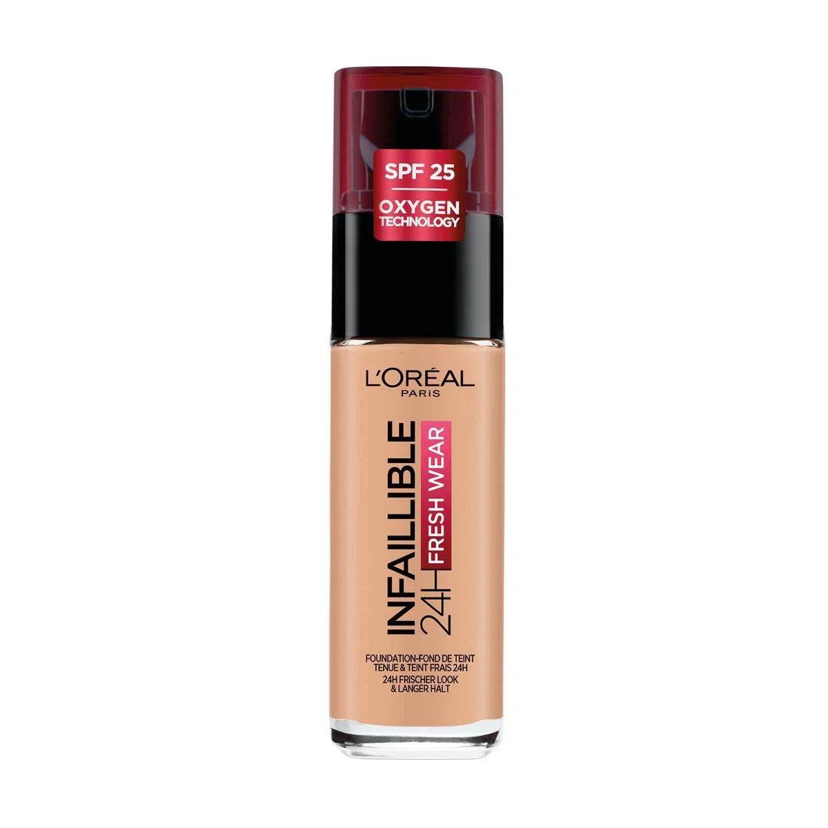 L'Oréal Paris Infaillible 32H Fresh Bær langtidsholdbar flydende foundationfarve 235 Honning 30 ml
