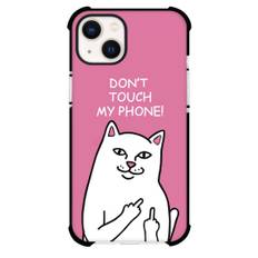 Ripndip Phone Case For iPhone Samsung Galaxy Pixel OnePlus Vivo Xiaomi Asus Sony Motorola Nokia - Ripndip Dont Touch My Phone Pink Background