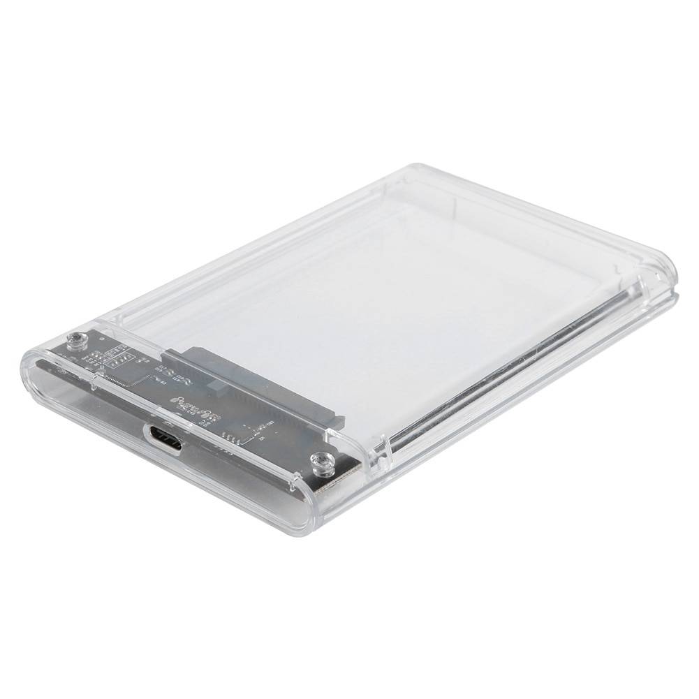 Vktech transparent 2.5 & #39 ;& #39 ; hdd fodral usb 3.1 typ-c till sata adapter extern hårddisk hölje mobil hdd box ssd hårddisk fodral