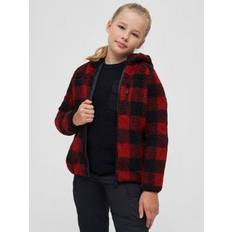 Lumberjacka teddyfleece svart/röd - Barn