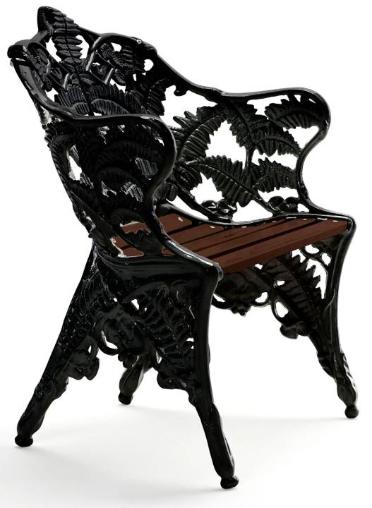 Classic Fåtölj, Brunlaserad Furu, Svart