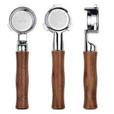 Normcore 54 mm bottenlös filterhållare med 18 g precisionsfilterkorg, passar Breville 54 mm maskiner inklusive Bambino Plus BES500, äkta amerikansk valnötshandtag