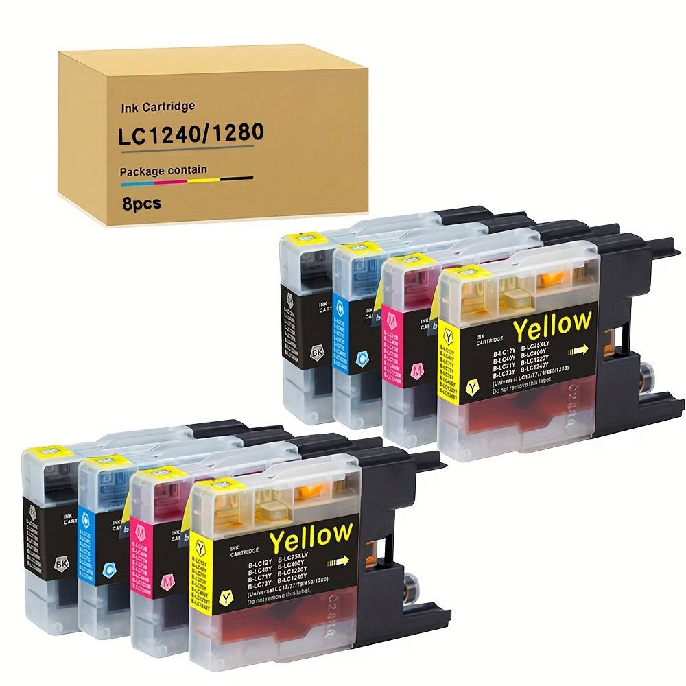 Lc1240 Lc1280 Lc1220 Ink Cartridges Compatible For Brother Mfc-j6910cdw J6710cdw J5910cdw J825n J955dn J955dwn J705d J705dw J710d J710dw J810dn J810dwn J825dw J840n J625dw J860dn J280w/j425w Printer