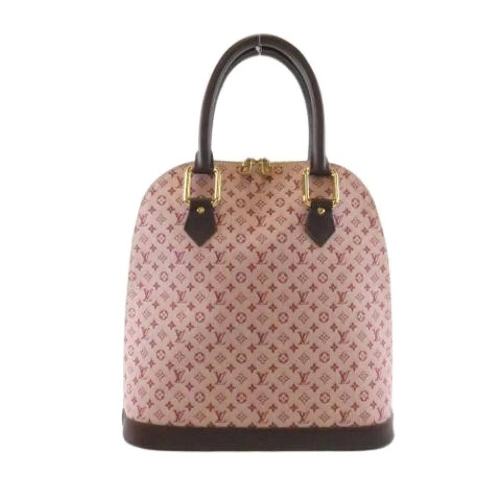Louis Vuitton Vintage Pre-owned Canvas Handbag - Vintage - Dame - Lyserød - ONE SIZE - Uld