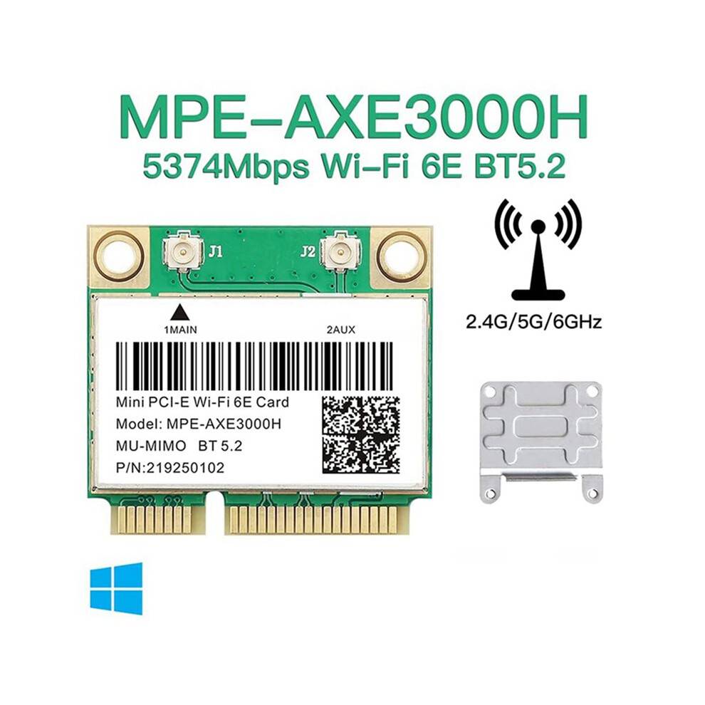 2X Tri Band 5374Mbps WiFi 6E MPE-AXE3000H AX210 Wireless Card BT 5.2 for PCIE Wi-Fi Adapter Win10