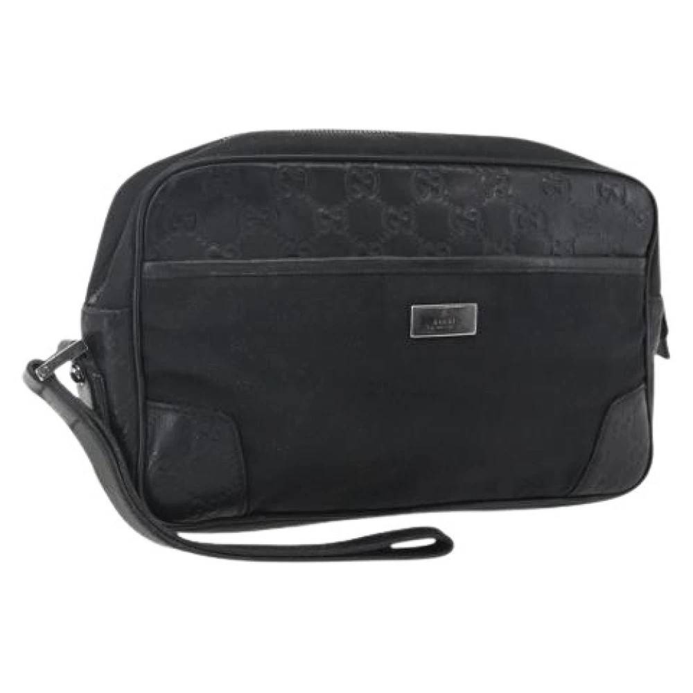Gucci Vintage Pre-owned Vintage Clutch Taske - Vintage - Dame - Sort - ONE SIZE - Læder