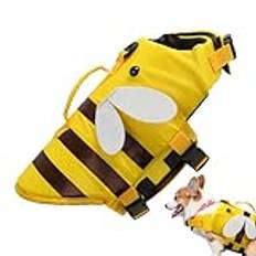 Streysisl Livväst för hund, flytväst för hundar - vattentät hundvattenväst med handtag,Justerbar Pet Life Preserver, Quick-Release Buckle Dog Baddräkt, passar de flesta hundar