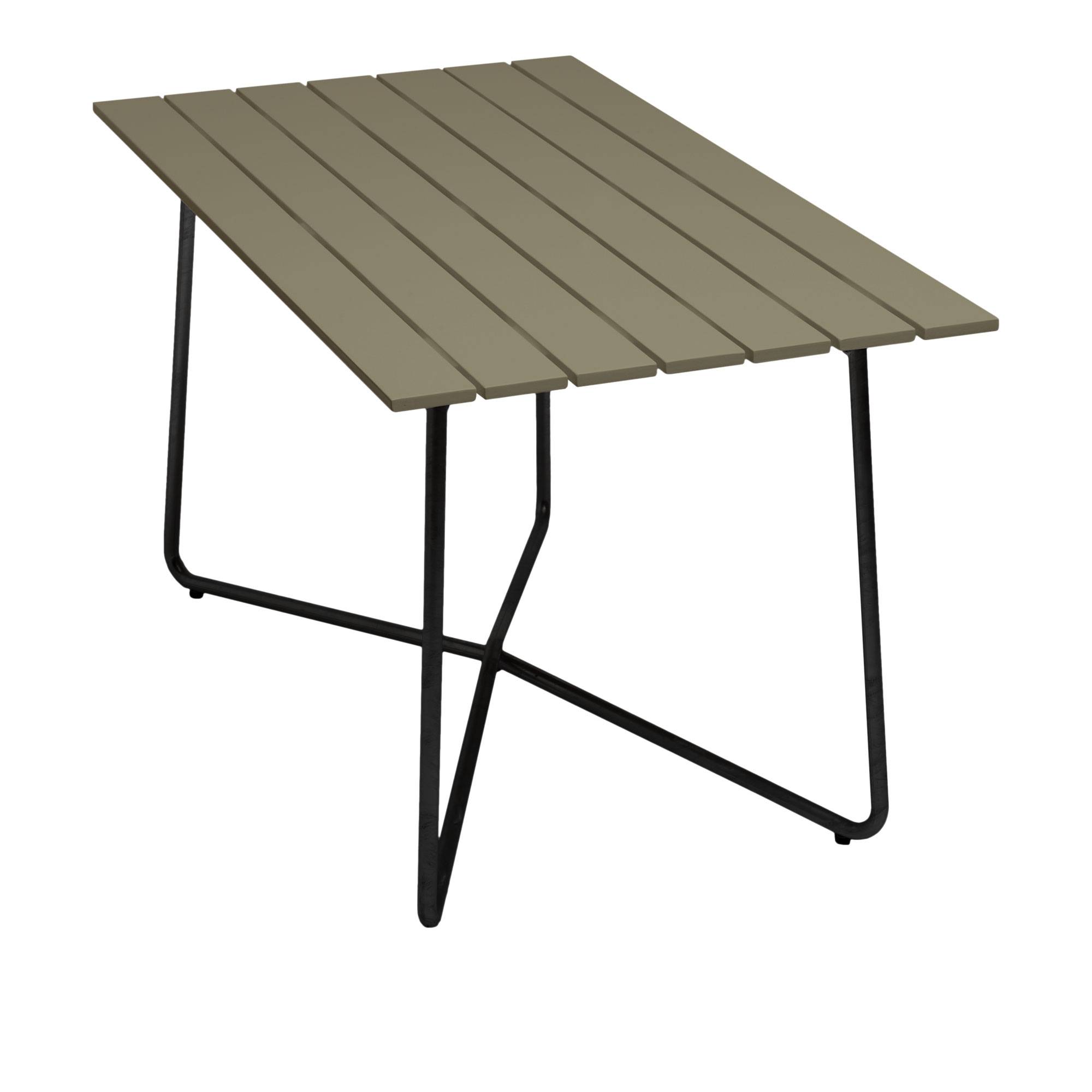 Grythyttan Stålmöbler - Bord B25A 120cm sort stel lysegrØn eg - Udendørs spiseborde - Grøn