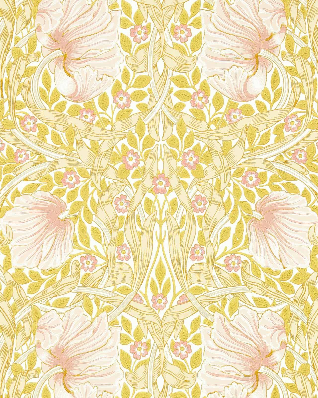 William Morris & Co. Tapet - Pimpernel Sunflower/Pink